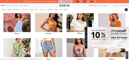shein clothing site